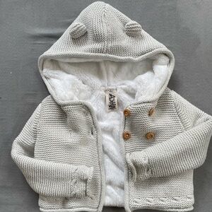 Max Studio Soft White Baby Hoodie